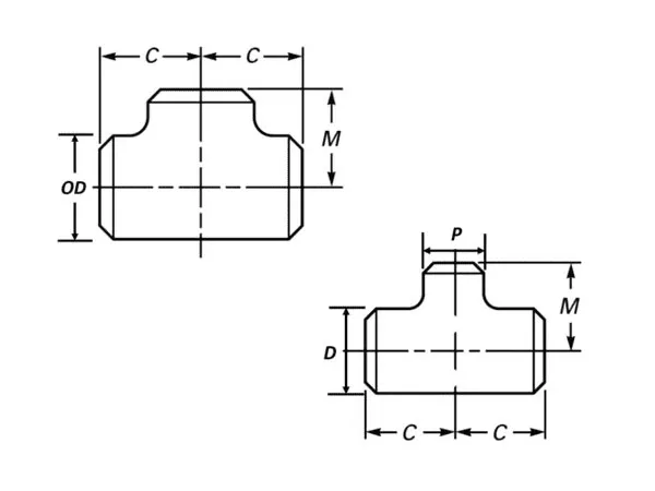 Pipe Tee Dimensions, ASME B16,9 Pipe Tee, Equal Tee, Reducing Tee