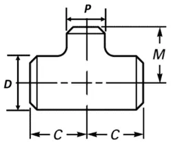 Pipe Tee Dimensions, ASME B16,9 Pipe Tee, Equal Tee, Reducing Tee